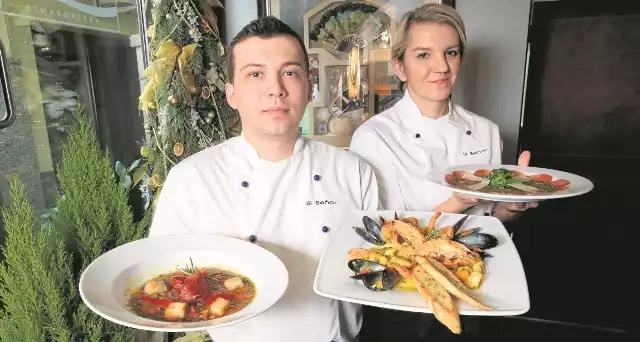 Wyróżnione w przewodniku dania prezentują Anna Wrona i Mateusz Zdyb, kucharze z Si Senor w Kielcach.