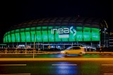 Stadion przy Bułgarskiej rozświetlony na zielono [ZDJĘCIA]