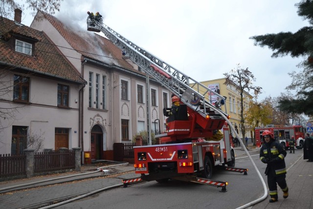 Pożar plebanii w Malborku