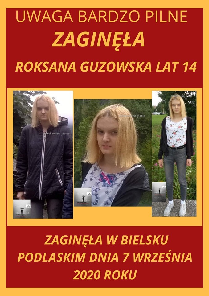 Roksana Guzowska zaginiona