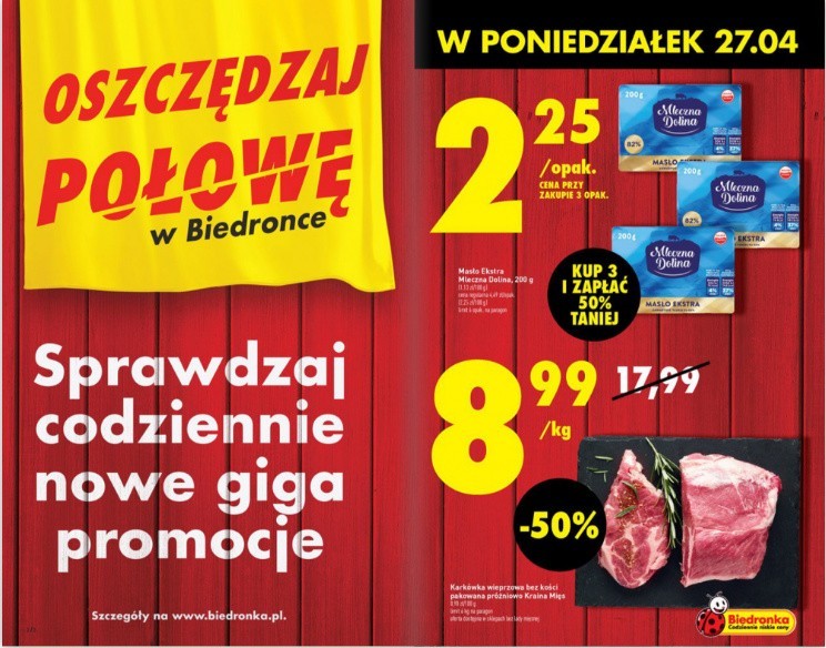 Oferta promocyjna w Biedronce od poniedziałku, 27 kwietnia...