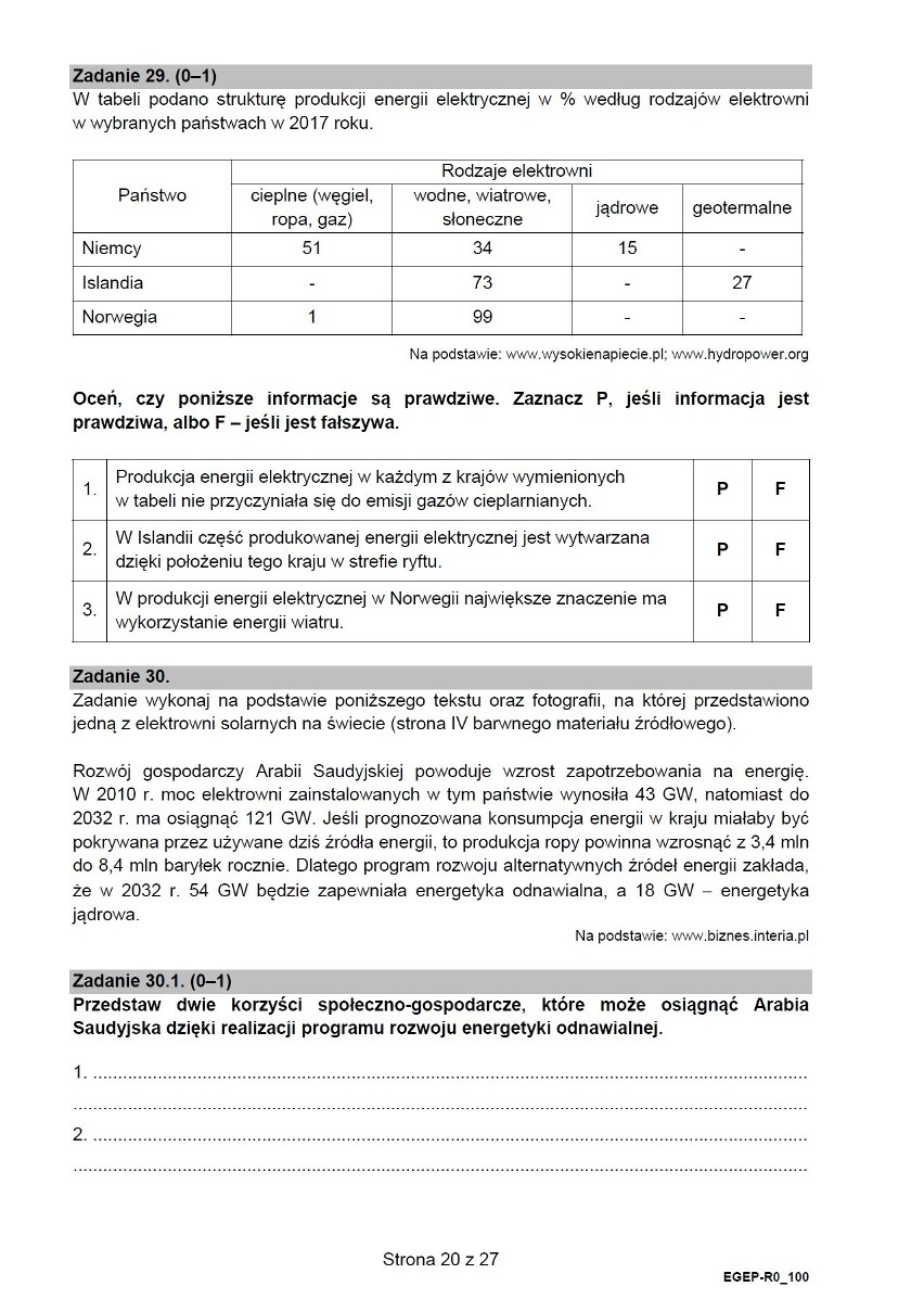 Próbna matura 2021: geografia poziom rozszerzony. ARKUSZ CKE + ODPOWIEDZI. Trudne zadania na egzaminie z geografii? 16.03.2021