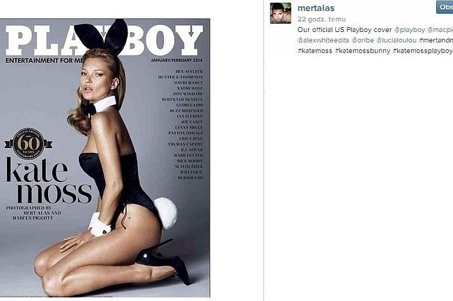 Kate Moss na okładce jubileuszowego wydania "Playboya" (fot....