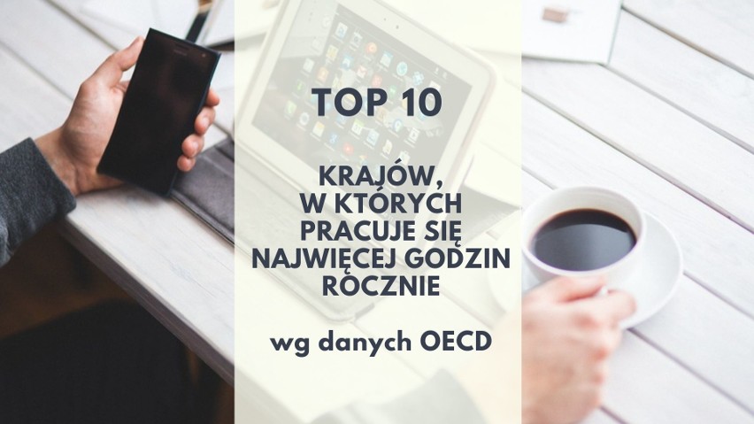 TOP 10 najdłużej pracujących narodowości wg danych OECD