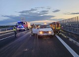 Pięć samochodów zderzyło się na autostradzie A4. Korek ma już ponad dwa kilometry