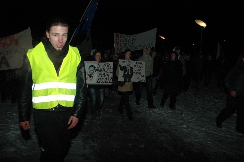 Protest przeciwko ACTA w Gorzowie