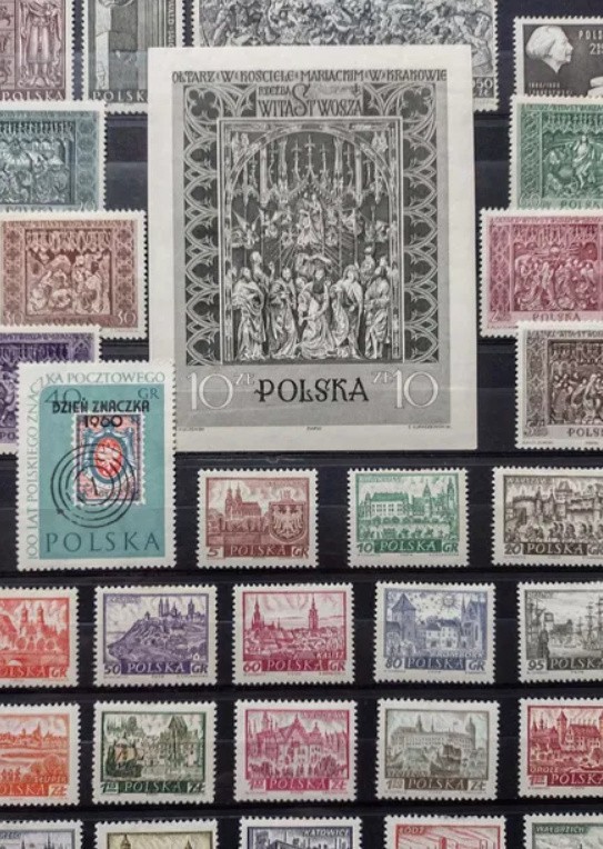 Znaczki pocztowe rok 1960...