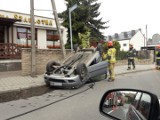 Wypadek w Rudzie Śląskiej: Samochód dachował na ulicy Radoszowskiej