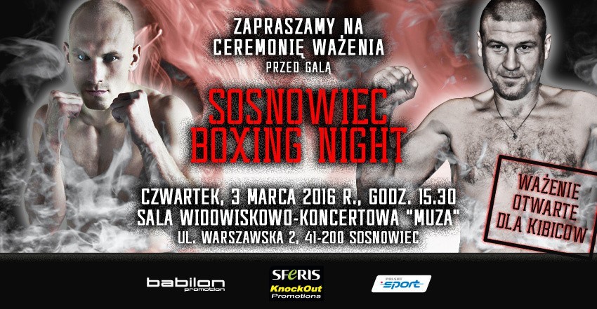 Sosnowiec Boxing Night: Oficjalna ceremonia ważenia przed galą bokserską w Muzie