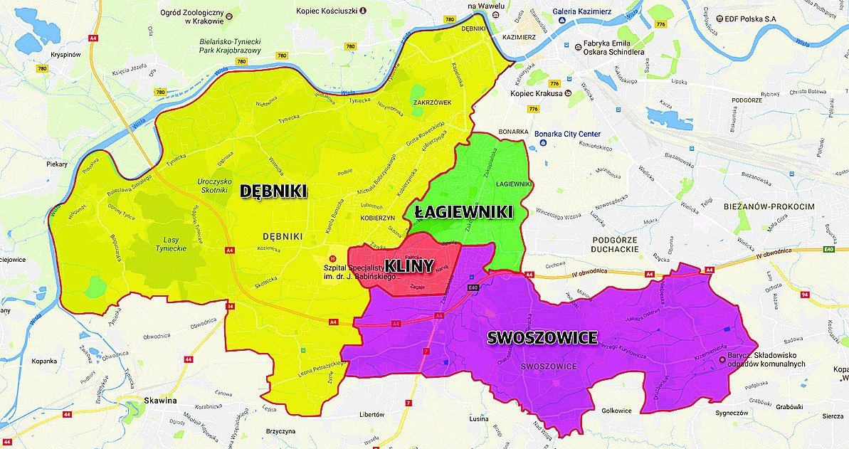 Walka o tereny osiedla Kliny pomiędzy południowymi dzielnicami | Dziennik  Polski