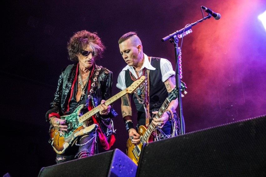 Johnny Depp w świetnej formie z zespołem Hollywood Vampires...