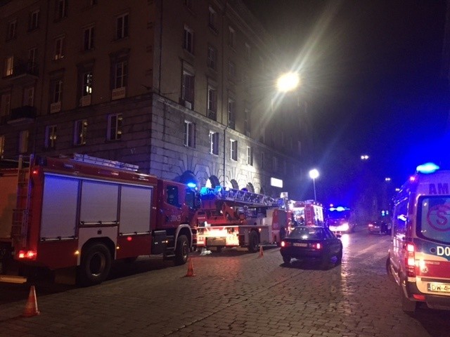 Pożar Biedronki w centrum Wrocławia