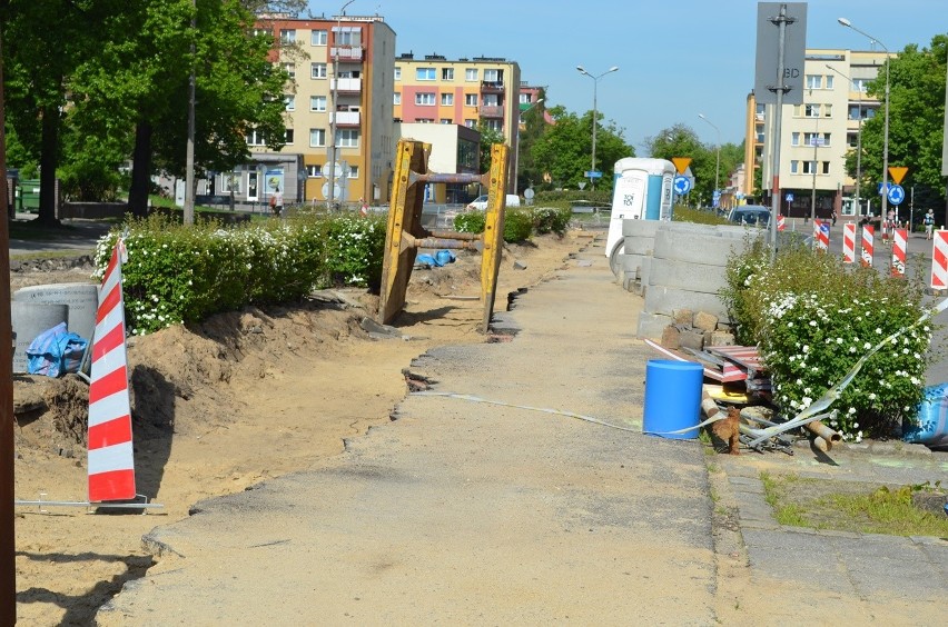 Przestój na  Alei Wolności.  