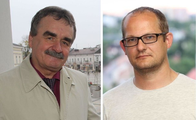 Arkadiusz Stawicki (z prawej) zamierza zorganizować referendum w sprawie odwołania prezydenta Kielc Wojciecha Lubawskiego.