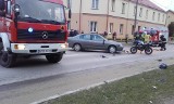 Szczuczyn. Wypadek z udziałem motocyklisty [ZDJĘCIA]