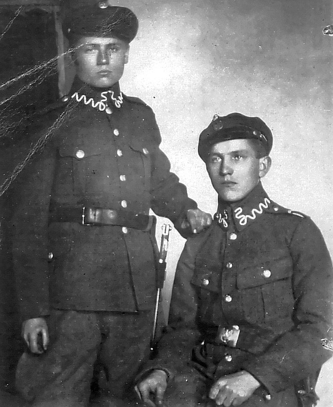Kwiecień 1919. Franciszek Kozubal (z prawej) w legionach.