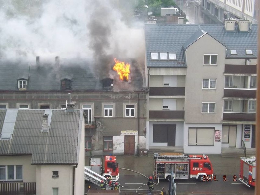 Pożar przy ulicy Nowogrodzkiej w Radomiu