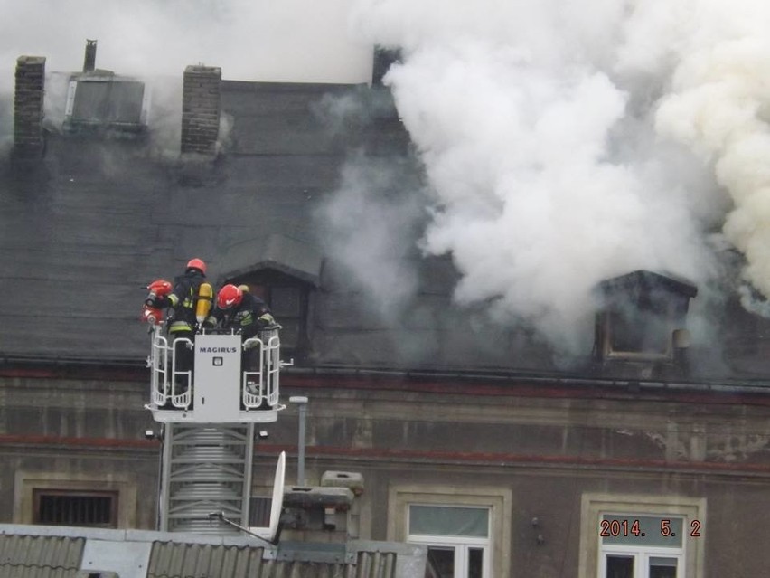 Pożar przy ulicy Nowogrodzkiej w Radomiu
