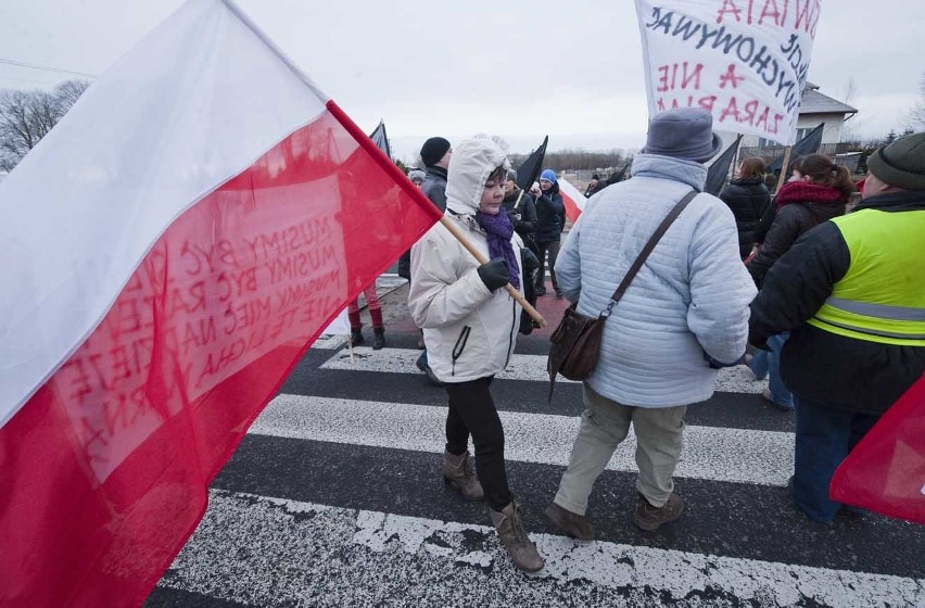 Karwice: Protest na drodze krajowej nr 6.