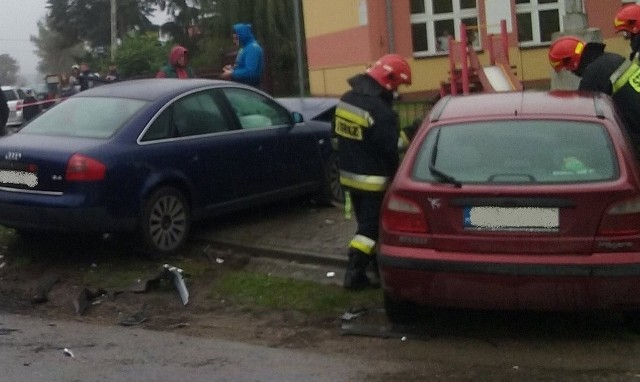 W Woli Soleckiej koło Lipska zderzyły się trzy samochody.