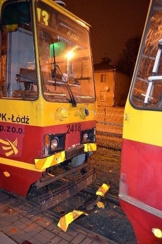 Zderzenie tramwajów na ul. Limanowskiego.