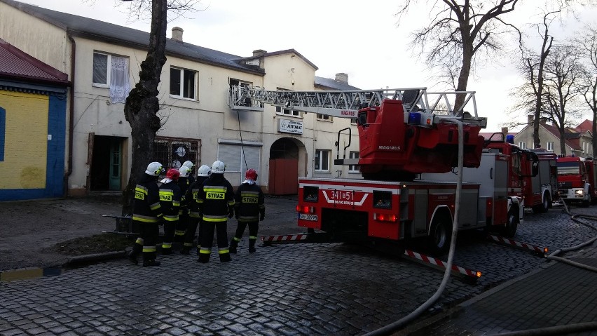 Pożar przy ulicy Jaracza w Słupsku.