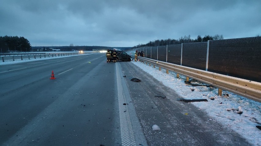 Wypadek na A1 koło Radomska.