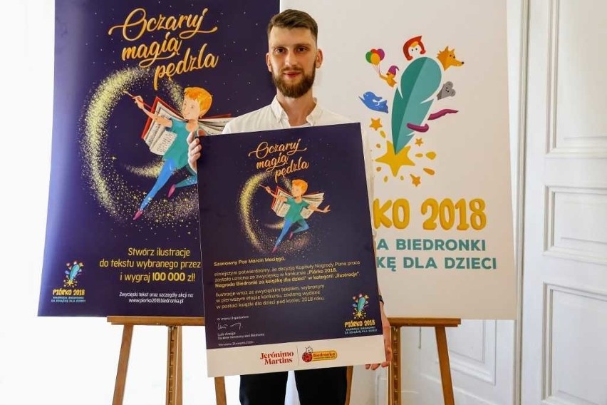 Marcin Macięga, laureat konkursu „Piórko 2018” w kategorii...