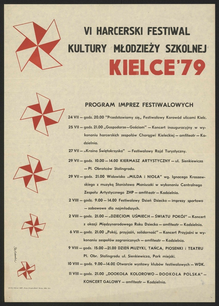 Festiwal harcerski w Kielcach na wyjątkowych plakatach i afiszach z lat 70. Jak kiedyś go reklamowano?