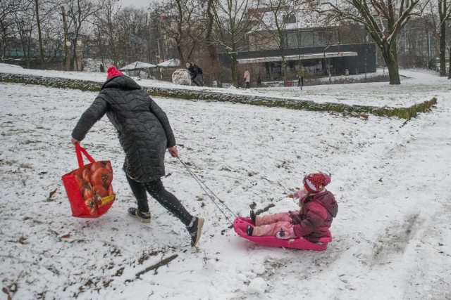 W nocy z poniedziałku na wtorek w Poznaniu sypnęło nieco śniegiem. Cieszmy się nim, bo przy dodatnich temperaturach szybko stopnieje