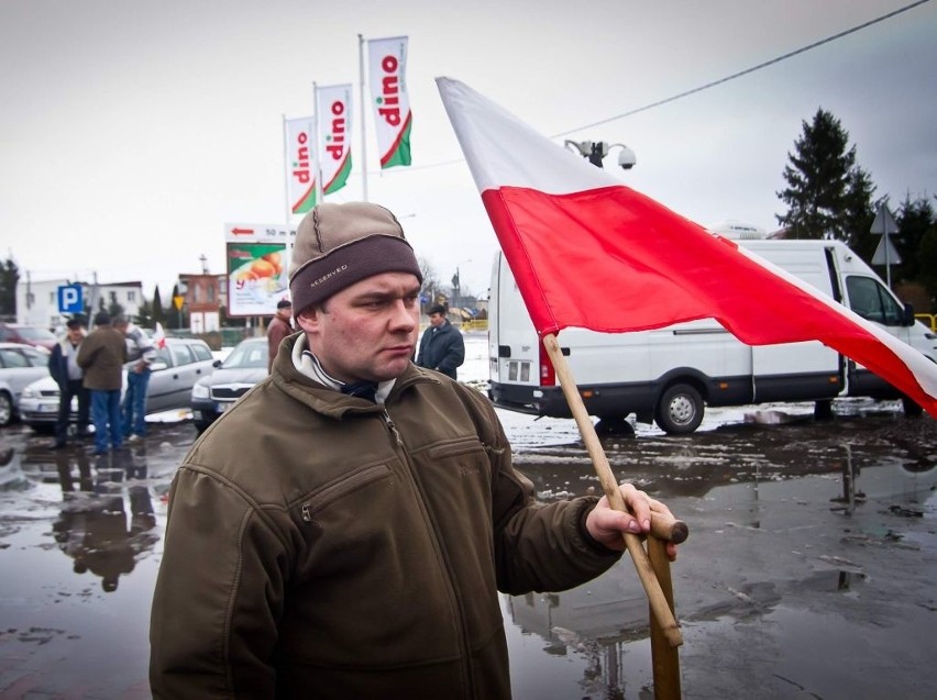 Protest w Tryszczynie. Rolnicy blokowali drogę [zdjęcia]