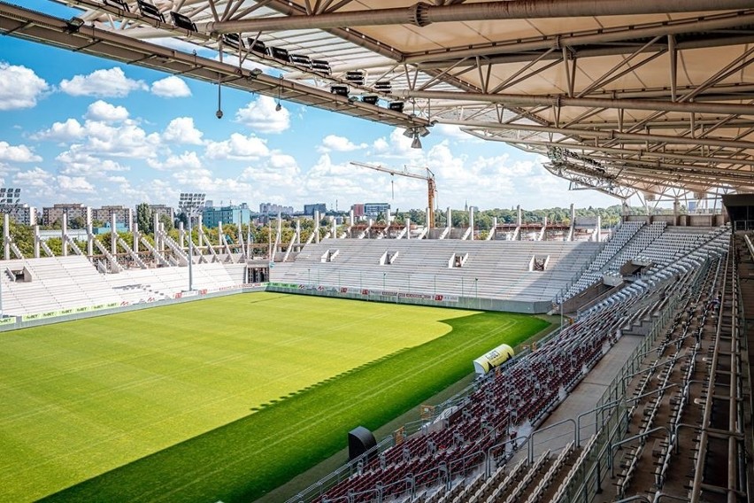 Sportowy obiekt  przy al. Unii. Najnowsze zdjęcia z budowy stadionu ŁKS [GALERIA]