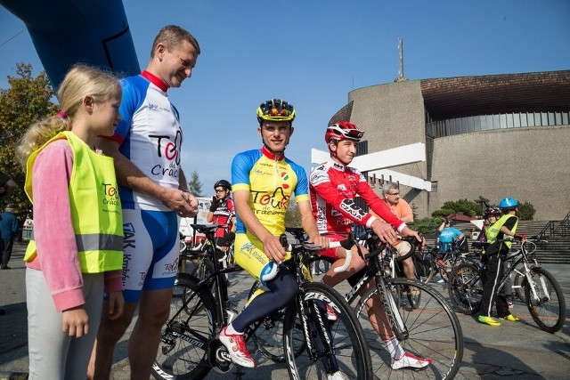 11.10.2014 krakow nowa huta arka pana start tour de cracovia kolarze rowery kolarstwo impreza masowa rafal majka ireneusz ras fot. anna kaczmarz/dziennik polski/polskapresse