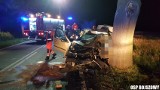 Tragiczny wypadek w Bojszowach: Kierowca roztrzaskał się o drzewo ZDJĘCIA