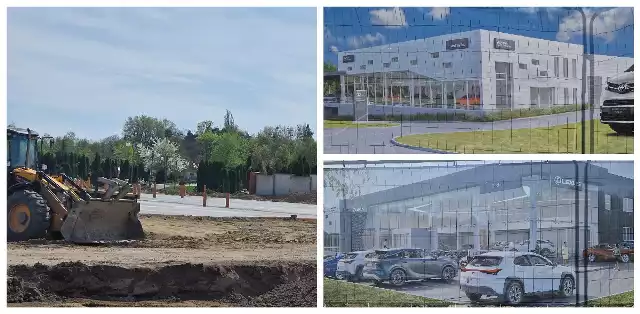 Przy ul. Wrocławskiej w Opolu powstają dwa nowe salony samochodowe - Toyoty i Lexusa.