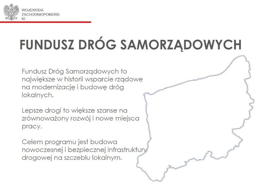 Szczecin, Stargard, Choszczno i inne samorządy dostały pieniądze na remonty lokalnych dróg