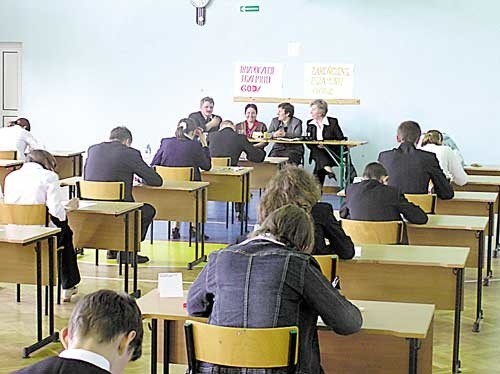 Nad przebiegiem egzaminów czuwała komisja. Członkowie komisji nie mieli prawa chodzić po sali. Po drugiej stronie sali gimnastycznej siedziało dwóch niezależnych obserwatorów