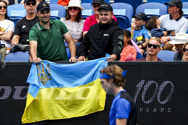 Andriej Rublow nie przeszedł obojętnie wobec ukraińskiej flagi podczas swojego meczu drugiej rundy Australian Open