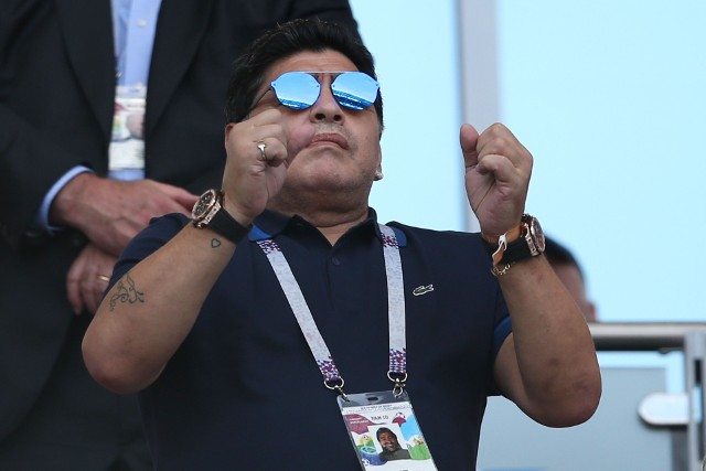 Dwa lata temu Maradona zasłabł podczas meczu Argentyny na mundialu.