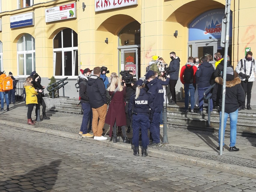 Protest branży ślubnej we Wrocławiu 3.02.2021