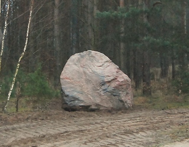 Kradzież olbrzymiego kamienia w gminie Brodnica nie udała się. Był za duży i za ciężki.