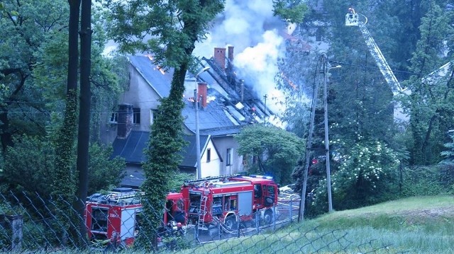 Bielsko-Biała Pożar domu przy ul. Listopadowej