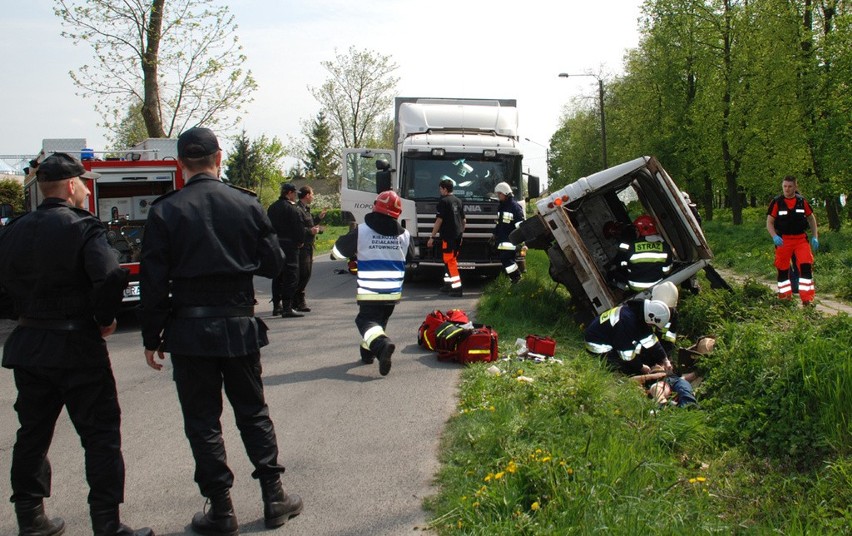 Radziejów Ćwiczenia strażaków zawodowych i jednostek OSP