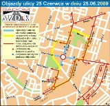 Na kilka godzin zamkną skrzyżowanie ulic 25 Czerwca i Żeromskiego, wyznaczono objazdy  dla autobusów 