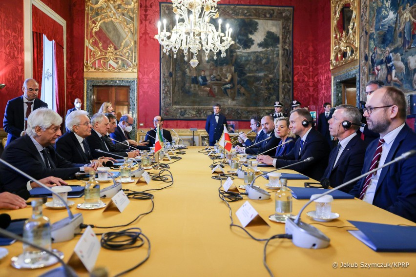 Prezydent Andrzej Duda spotkał się z prezydentem Włoch Sergio Mattarellą. O czym rozmawiali przywódcy?