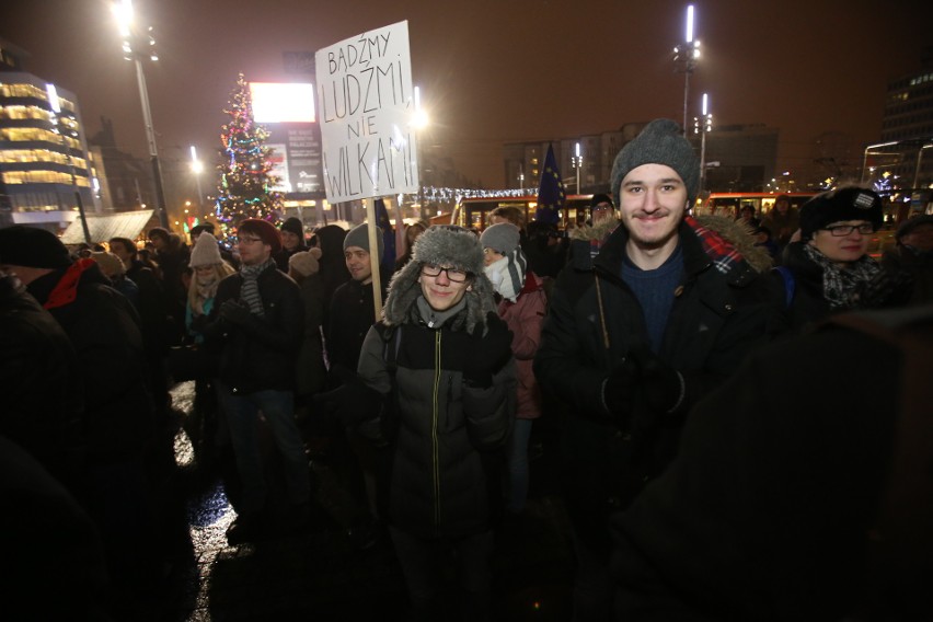 Protest studentów w Katowicach protestowali przeciwko...