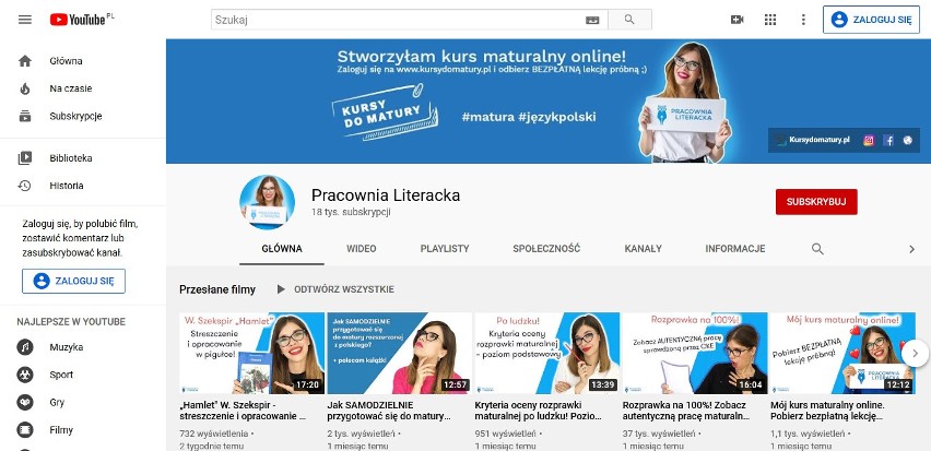 Pracownia Literacka - kanał Rity, która od 2012 roku wspiera...