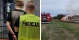 Młodzi mieszkańcy gminy Namysłów zatrzymani przez policję. Podpalili baloty słomy w Jastrzębiu. Grozi im nawet 5 lat więzienia