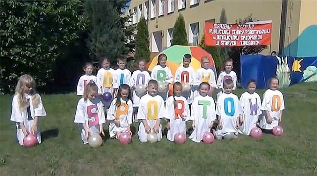 Fragment zwycięskiego filmu uczniów ze szkoły w Starych Zawadach.