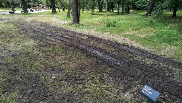 Zniszczona nawierzchnia w Parku Chrobrego w Gliwicach ma być naprawiona przez organizatora Runmageddonu. Zobacz kolejne zdjęcia. Przesuwaj zdjęcia w prawo - naciśnij strzałkę lub przycisk NASTĘPNE >>>